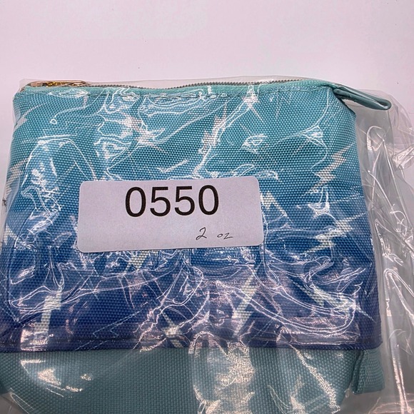 Erin Condren expandable Pouch Lightning Bolt Blue Zipper travel storage bag - Picture 10 of 10